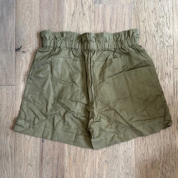 NWT Able Janis Paperbag Olive Green High Waist Shorts Relaxed Fit Size Large - Picture 6 of 12